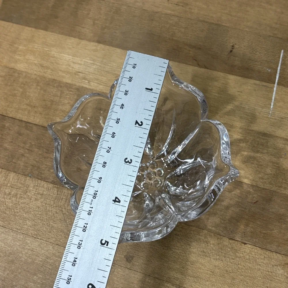 Marquis Waterford Crystal Flower Bowl Germany Scalloped Petal Trinket Dish
